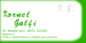 kornel galfi business card
